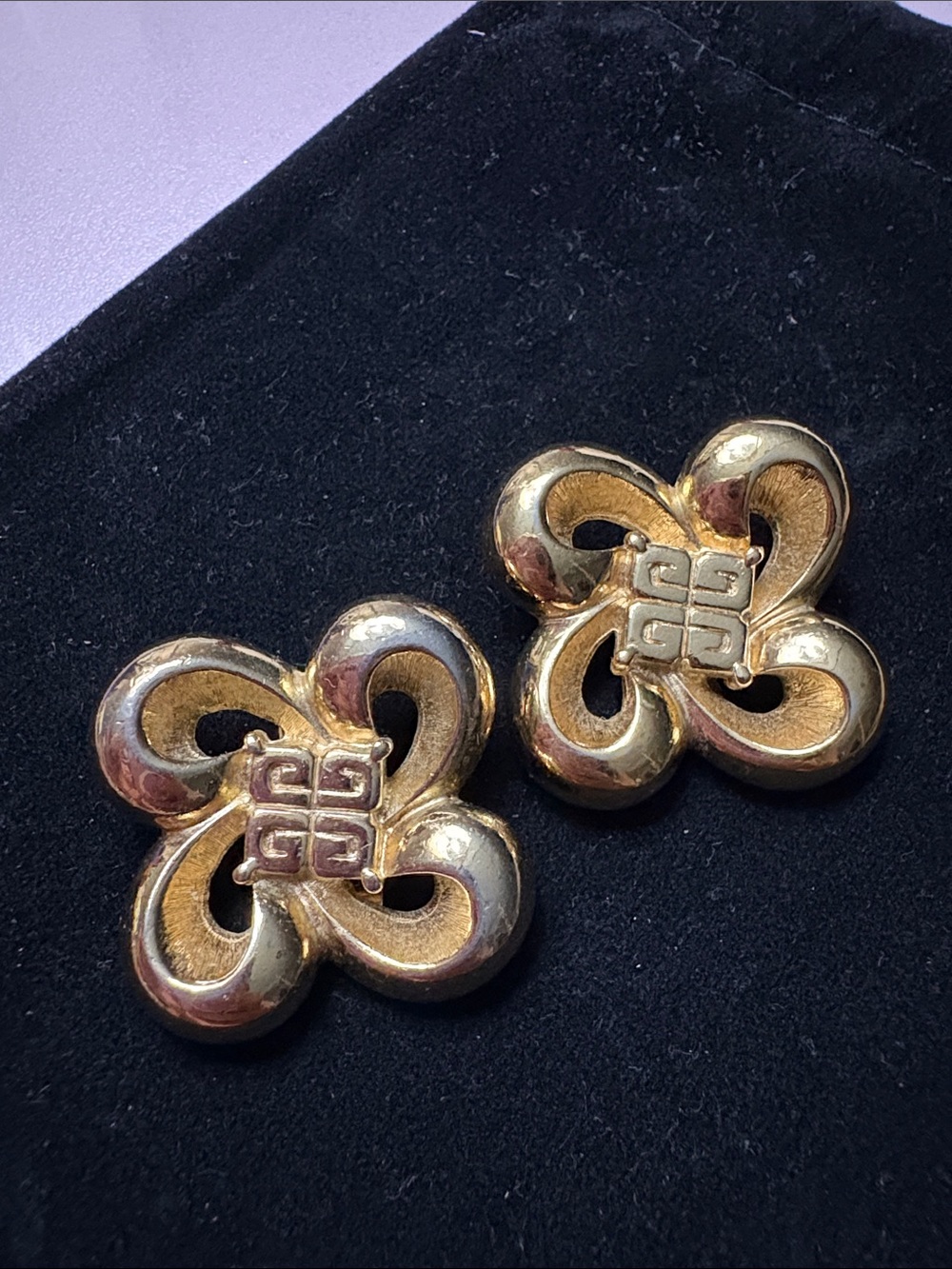 Givenchy Gold-Tone Floral Clip-On Earrings - Elegant Women's Jewelry